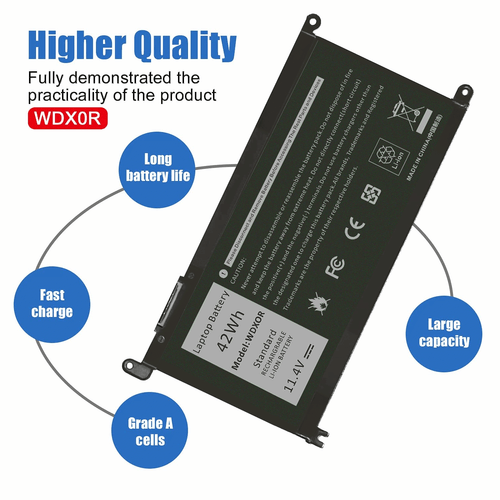 42wh Battery for Dell Inspiron 13 7375 P69G 7378 14 3482 7460 7472 15 5565 5567 - Picture 6 of 12