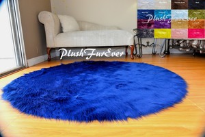 round navy rug nursery