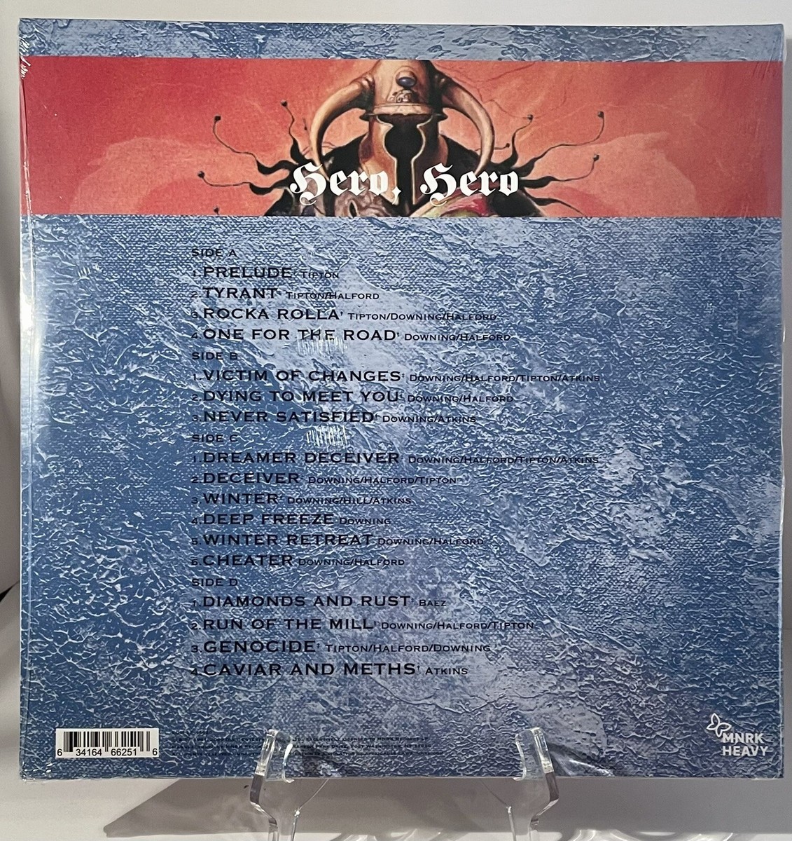 Judas Priest Hero Hero (Red/Blue, Vinyl, 2022) Download Card, 1st