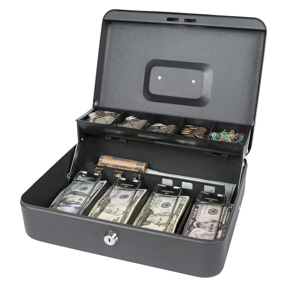 Royal Sovereign Money Handling Security Box Cash Box with Tiered-Tray OB - Image 4 of 4