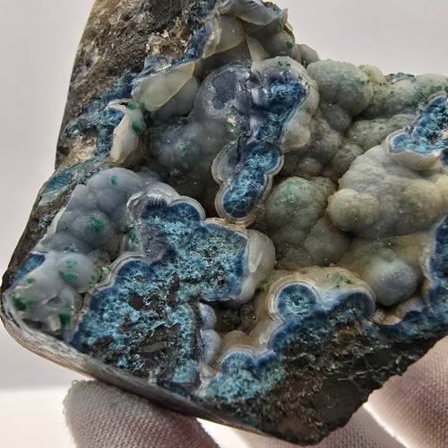 Large Shattuckite, Malachite Step, Sphere Crystals Kaokoveld, Namibia 69*53*44mm - Picture 3 of 12