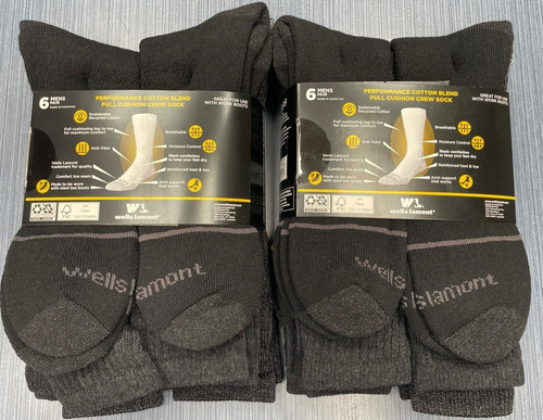 12 Pair x Wells Lamont Mens Size 12-16 Ultimate Work Socks For Steel Toe Boots - Picture 4 of 6