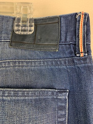 TOMMY HILFIGER DROITE STRAIGHT Jeans - W38 L31 - Blue - Distressed - Men s