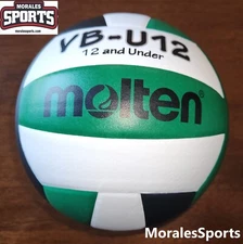 Molten VBU12-GRN-BLK Green Black Lightweight Youth Volleyball Official Size 5