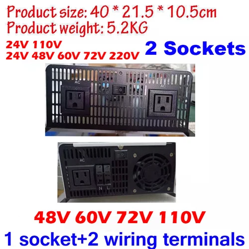 5000W 8000W 10000W 12000W Pure Sine Wave Inverter 12V 24V 48V 60V 72V 110V 220V - Picture 34 of 36