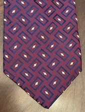 Nautica Burgundy 100% Imported Silk Men’s Neck Tie Made In Usa