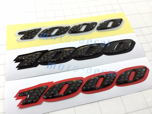 Real Carbon Fiber For GSX-R GSXR1000 Emblem Raised Tank 3D Decal Glossy Sticker - Picture 4 of 16