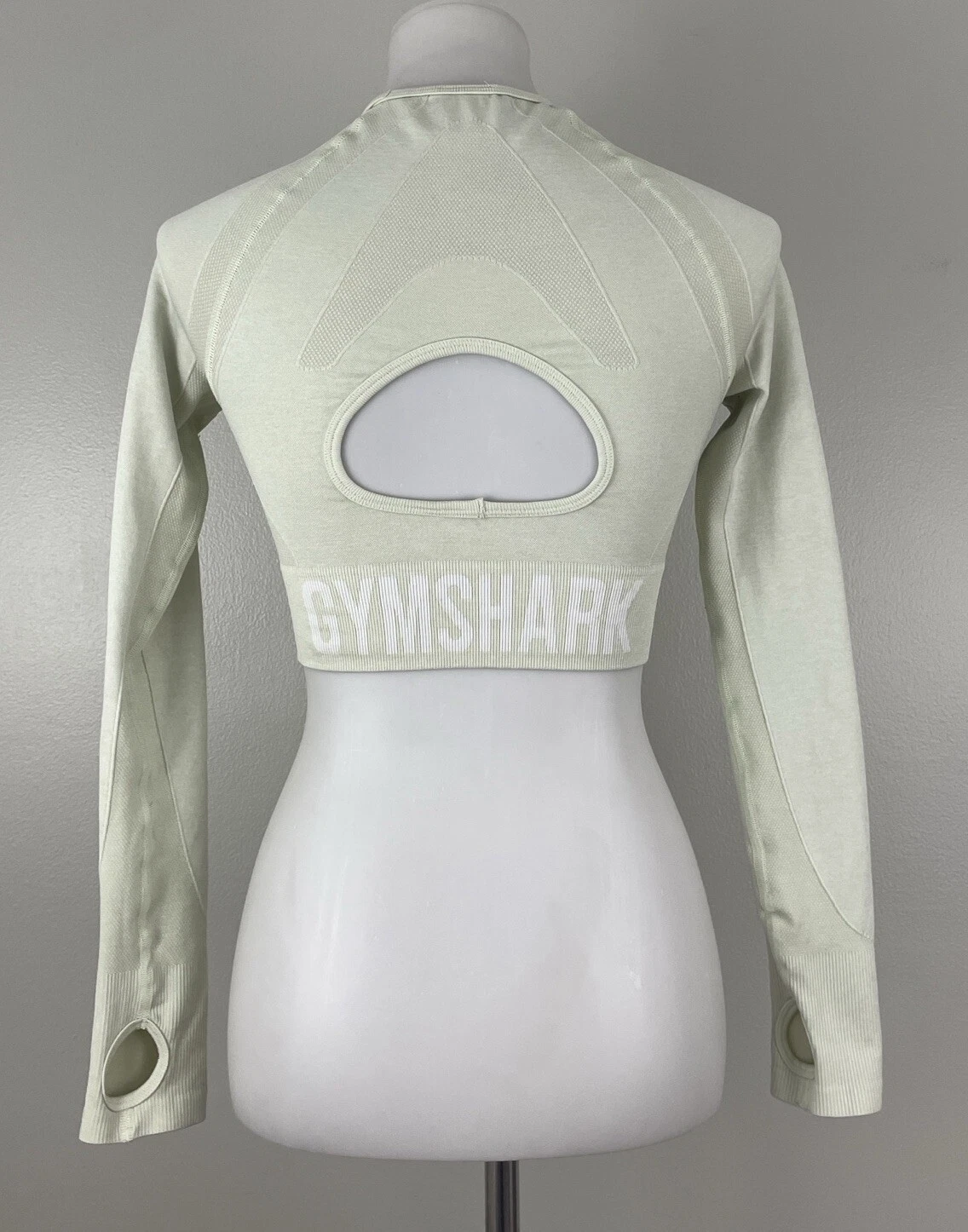gymshark flex sports long sleeve crop compression gym run shirt