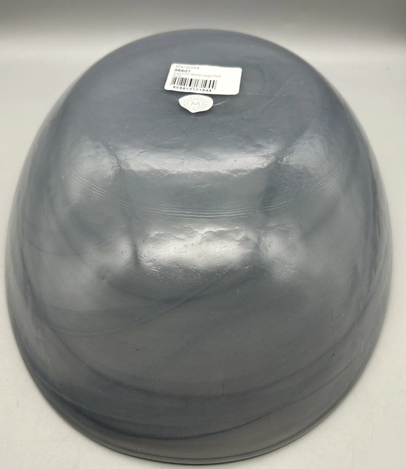 Nuevo con etiquetas Mariposa Piedra de Alabastro Grande Ovalado Cuenco #6601 Gris Foto 4 de 4