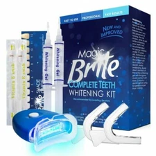 MagicBrite Complete Teeth Whitening Kit At Home Led Light Included😁!