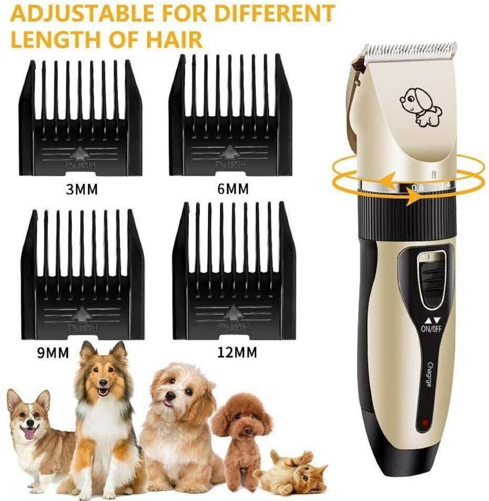 NEW Cortadora Para Perros Profesional Cortapelo Maquina Cut Hair