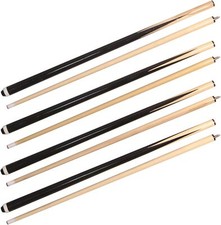 Pool Cues 2-Piece 58 Inch House Bar Billiard Cue Sticks 19Oz - 21Oz 13M