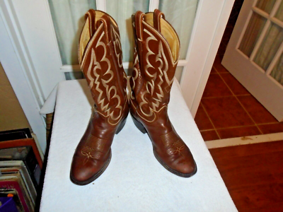 Tony Lama USA 6265 Brown Leather Cowboy Western Boots Men's size