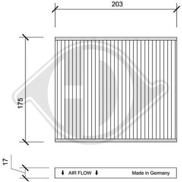 Diederichs Innenraumfilter Pollenfilter FüR Fiat 500 C 312_ Ford KA RU8-image
