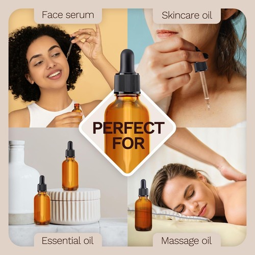 5 Pack 1 oz Dropper Bottle with 2 Extra Graduated Calibrated Glass Dropper 1ml - Picture 6 of 6