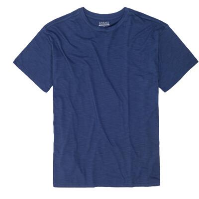 (72) Adamo T-shirt in Normallänge Übergröße 5XL Farbe jeansblau