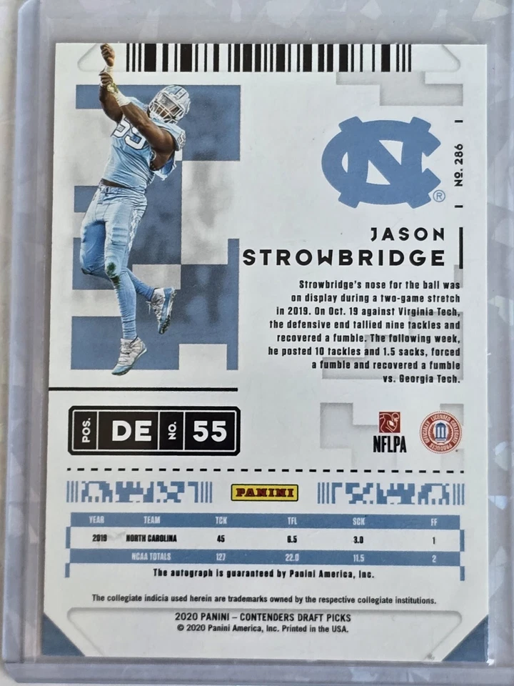 2020 Panini Contenders Draft Picks - College Ticket Autographs #286 Jason... - Image 2 of 2