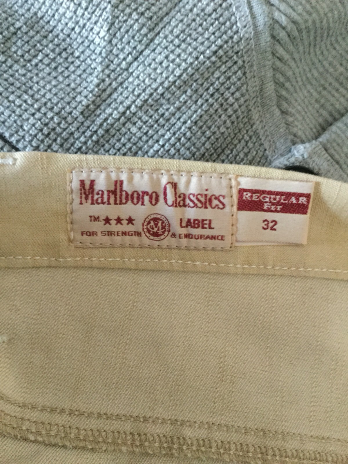 Marlboro Classics Men's Regular Fit Trousers Pants Beige Size 32 image 5