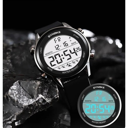 Sport Watch Armbanduhr Herren Digital Fitness Wasserdicht 5ATM SYNOKE - Bild 4 von 6