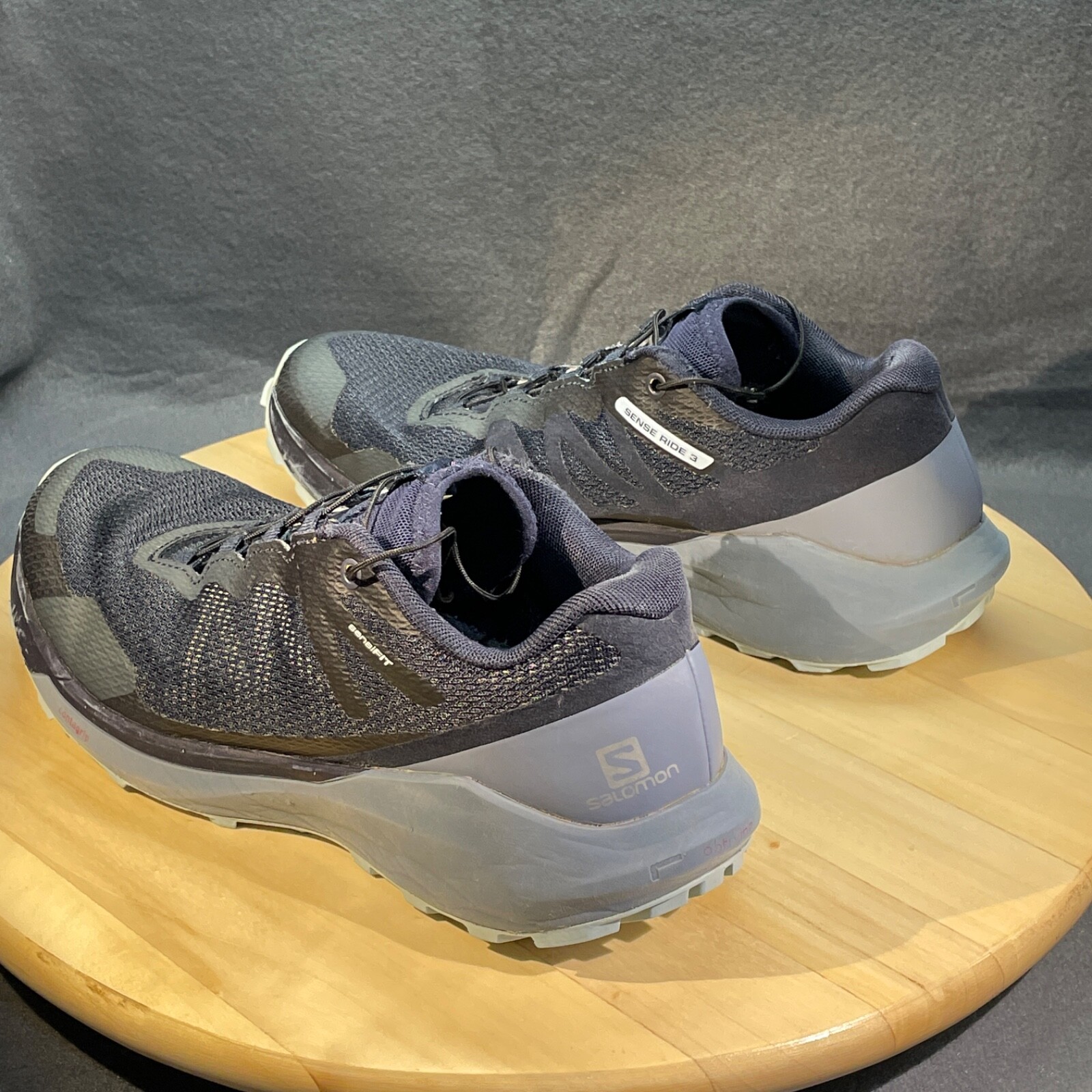 SALOMON Sense Ride 3 scarpa da trail running donna 7 nero grigio Ortholite Quicklace