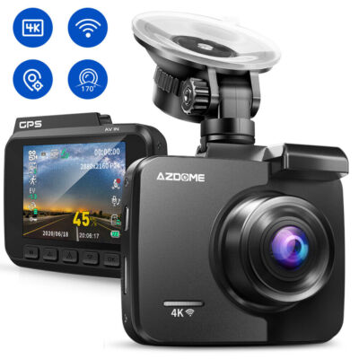 AZDOME 4K Auto DVR 170° Dashcam UHD WiFi 6 GPS ADAS Video Recorder Kamera GS63H
