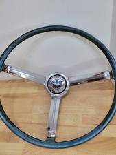 Vintage Original Chevy Corvair Monza Steering Wheel Chrome 3 Spoke Whorn Button