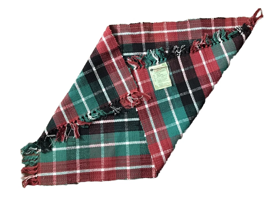 Alfombra Windham Trading Christmas Tejida/Jaco 1996 De Colección Roja Verde Blanca 30’’x48’’’  Foto 3 de 4