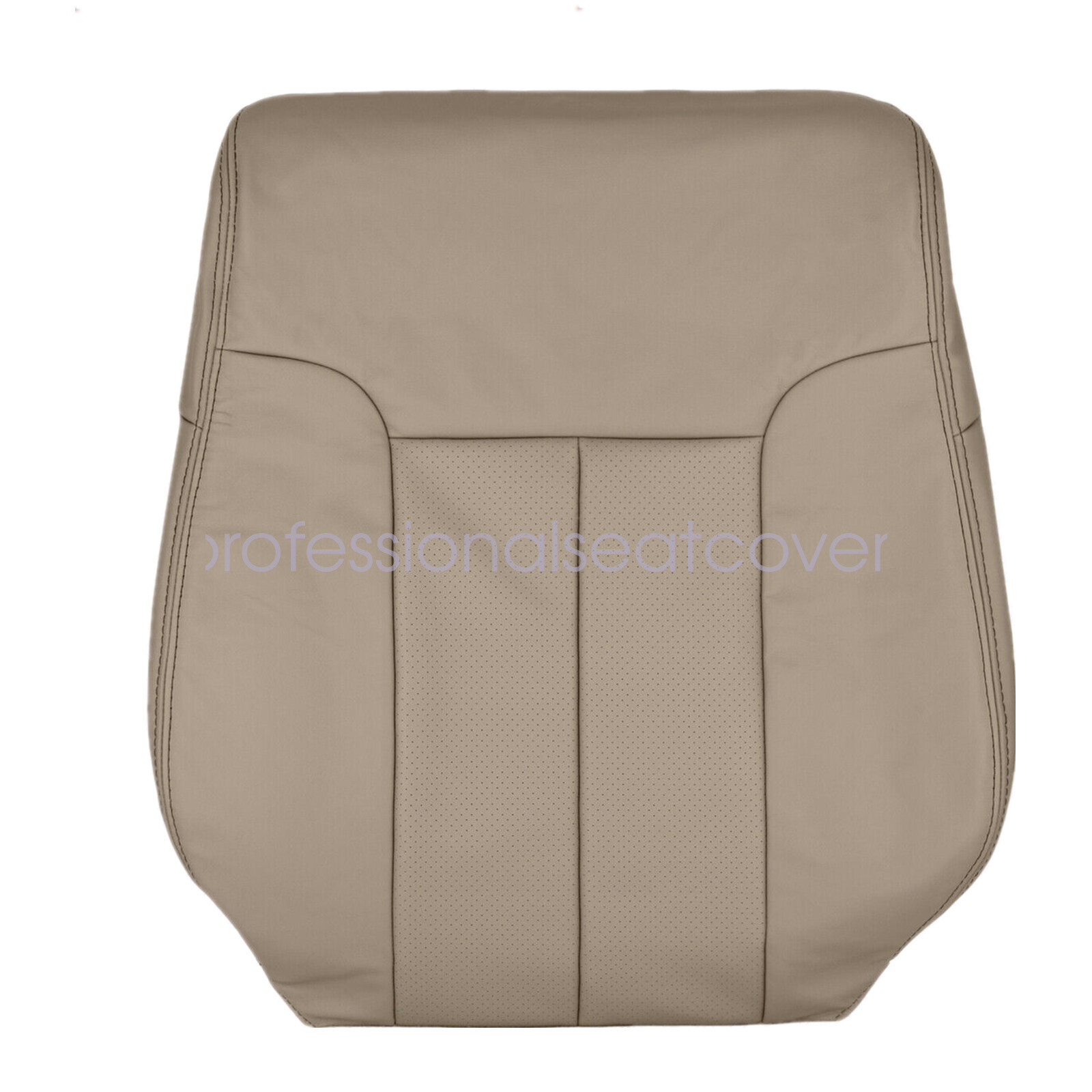 Driver & Passenger PERFORATED Leather SEAT COVER Tan For 09-14 Ford F150 Lariat