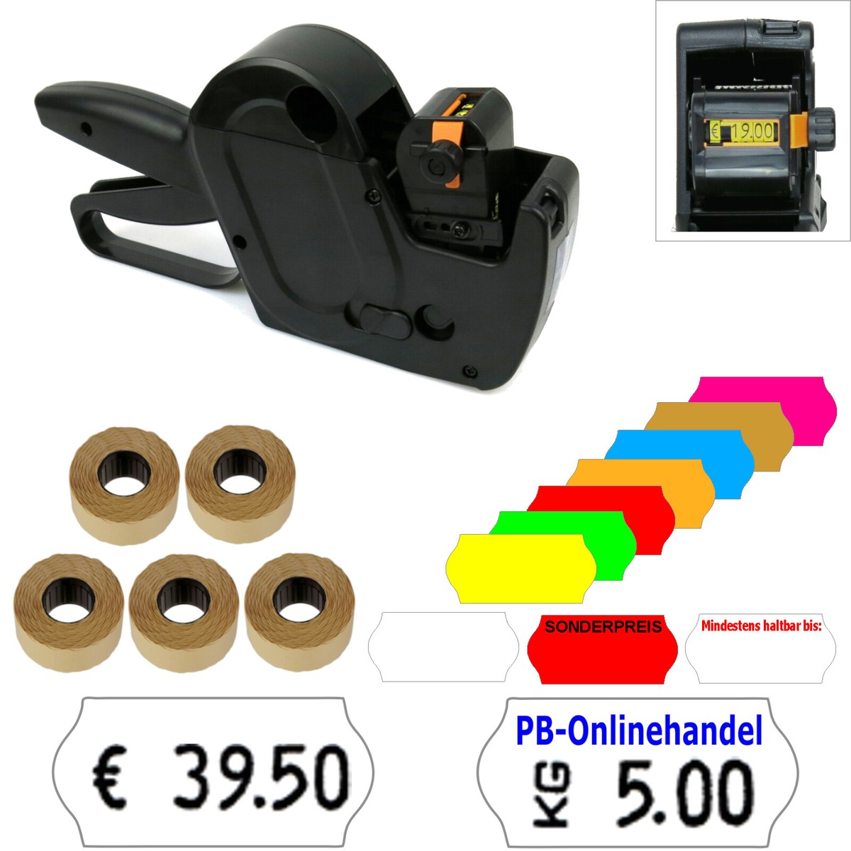 Sato KENDO 26 1-Zeiler 8 Stellen Auszeichner Europa 1.500 +7.500 Etiketten 26x12