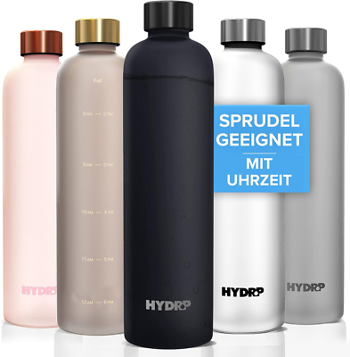 HYDROP® Trinkflasche 1L Kohlensäure Geeignet & Auslaufsicher [100% DICHT]