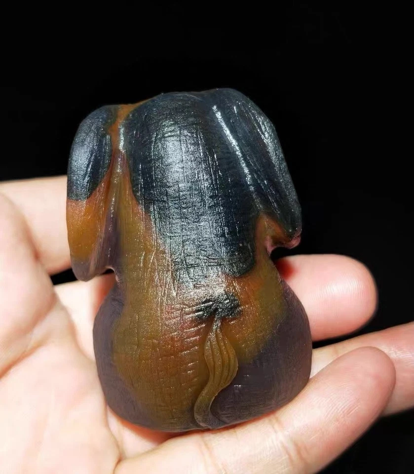 CERTIFIED 163.2g 100% NATURAL BRAZILIAN AGATE HAND CARVED ELEPHANT FIGURINE - Image 4 of 4