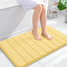 OLANLY Memory Foam Bath Mat 36x24, Super Soft Absorbent 36" X 24", Yellow