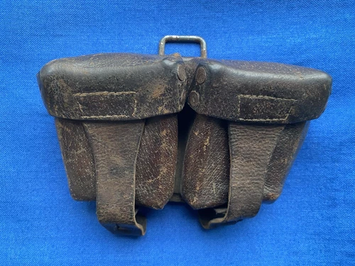 USSR Soviet Russian WW2 Red Army genuine leather Mosin-Nagant M1938 ammo pouch.