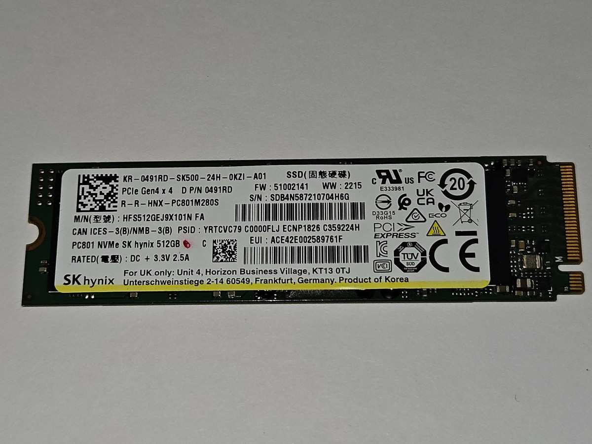 「即売・新品」SK hynix PC801 512GB Gen4 M.2 SSD SK Hynix 512GB SSD M.2 NVMe PCIe Gen4 x4 PC801