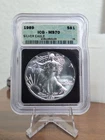 1989 $1 AMERICAN SILVER EAGLE ICG MS70 1oz Silver Coin One Dollar