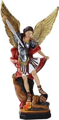 QIANLING 31 cm St. Michael Statue, Erzengel Michael Statue, San Miguel Engel