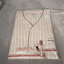 Vintage Pleetway Mens B Medium Tall Man Pajama 2pc set Striped