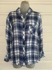 Rails Long Sleeve Button Up Top Size L