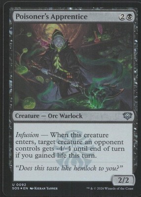 Poisoners Apprentice 92 Secrets of Strixhaven Foil U NM MTG Card