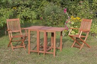 Mx GartenmöBel Rio 3Tlg. Set TerrassenmöBel BalkonmöBel Esstisch HolzmöBel