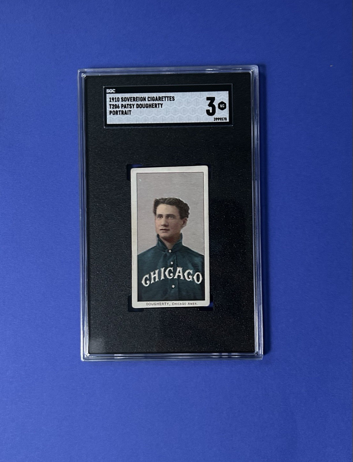 1910 Sovereign Cigarettes T206 Patsy Dougherty Portrait SGC 3 VG