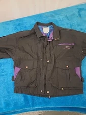 Vintage BMW Motorrad Active Line Summer Motorcycle Black Jacket Size Medium 