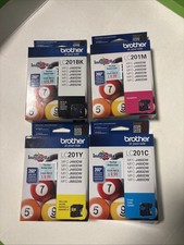 Brother LC201 Cyan Magenta Yellow 3PK  3 Black Ink Cartridges Lot NEW Expired