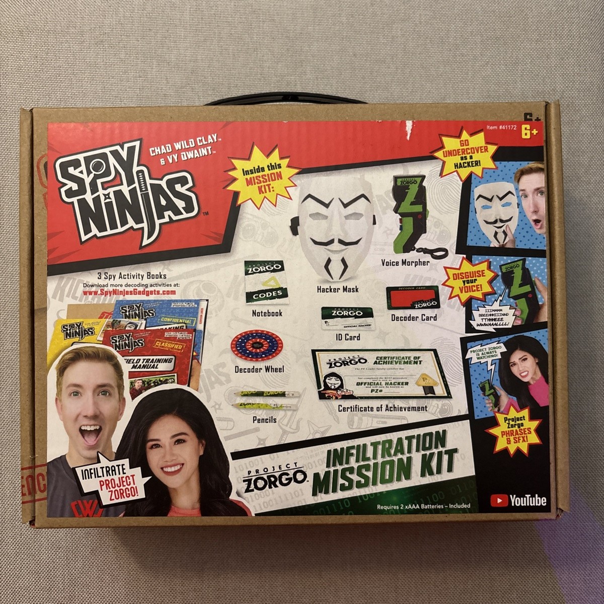 新品　Rinanna JOE spicacoco ドライニング　セット Spy Ninjas Project Zorgo Infiltration Mission Kit Chad Wild Clay