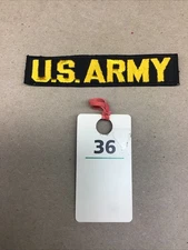 Vintage Vietnam War Era US Army Black / Gold Name Tape Sew On EUC B-4 # 36