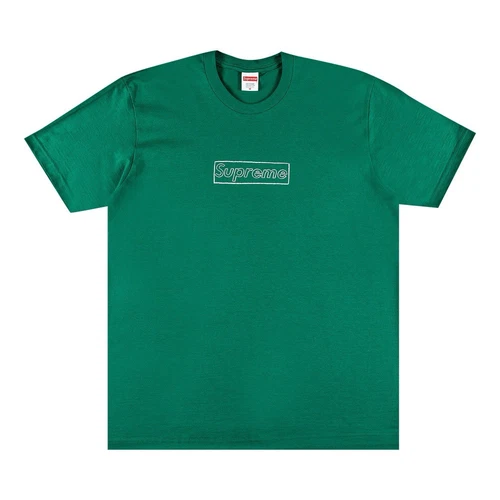 T shirt Supreme KAWS craie pin clair