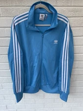 ADIDAS Jacket Mens Xtra Large Sky Blue Track Originals Firebird Trefoil SST