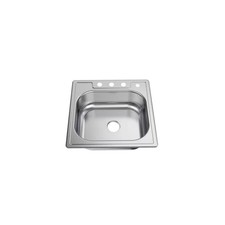 Glacier Bay 25 in. Drop in Single Bowl 20 Gauge Stainless Steel Kitchen Sink