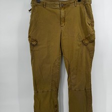 Pilcro and the Letterpress Cargo Pants Brown Mustard Utility Zipper Hem Size 32