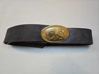 Reproduction Civil War Confederate Officers Leather Belt w/CS Buckle